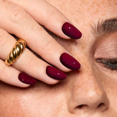 Grape Red Oval Nails - Press On Nails | Long Lasting & Reusable Nail Pop Studio